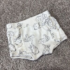 Kate Quinn White Bunny Print Kids Shorts